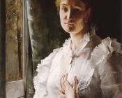 阿尔弗雷德 史蒂文斯 : Portrait of a Woman in White